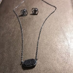 Kendra Scott Silver Drusy +  Kendra Scott emblem